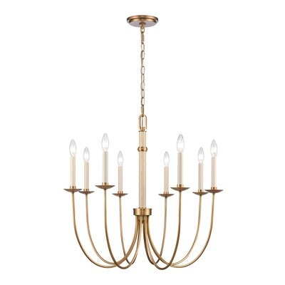 Westmore by ELK Lighting Willow Natural Brass Transitional Dry Rated Chandelier | Lowe's