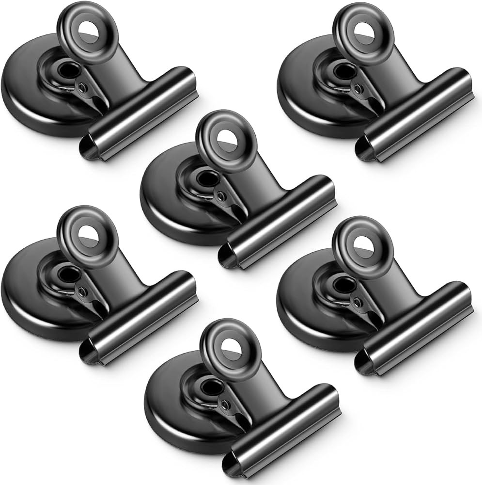 GRTARD 6 Pack Magnetic Clips Strong Refrigerator Magnet Clips with Anti-Scratch Sticky Pads, Clip... | Amazon (US)