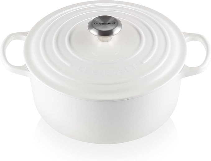 Le Creuset Enameled Cast Iron Signature Round Dutch Oven, 5.5 qt., White | Amazon (US)