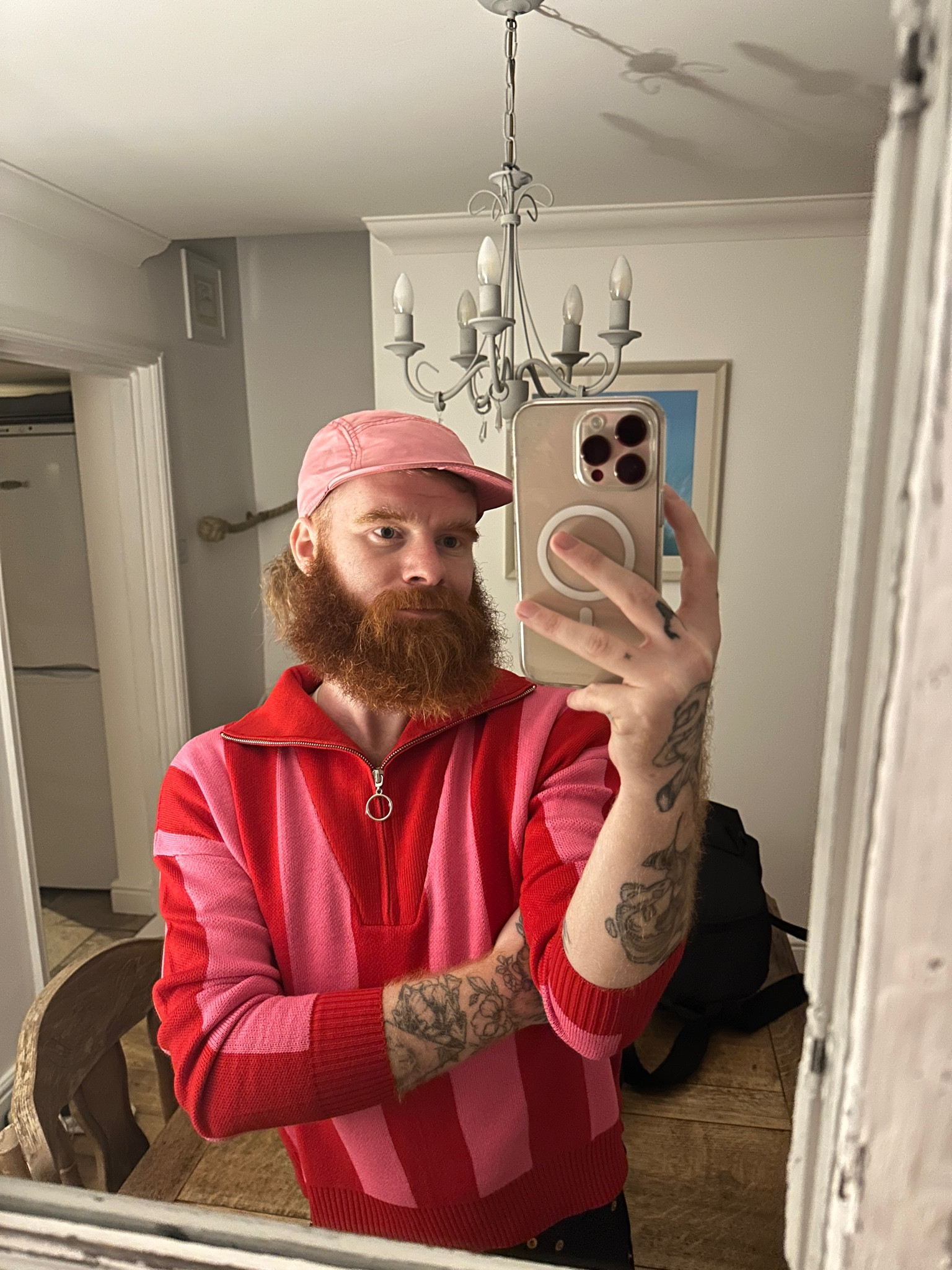 Pink and red stripe high neck jumper, pink cap, asos, lactose 

#LTKstyletip #LTKeurope #LTKSeasonal