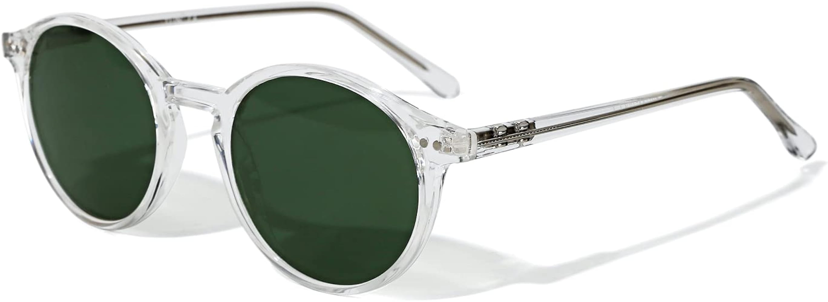 TIJN Vintage Small Round Sunglasses for Women Men,Stylish Polarized UV400 Colored Lens,Tinted Sun... | Amazon (US)