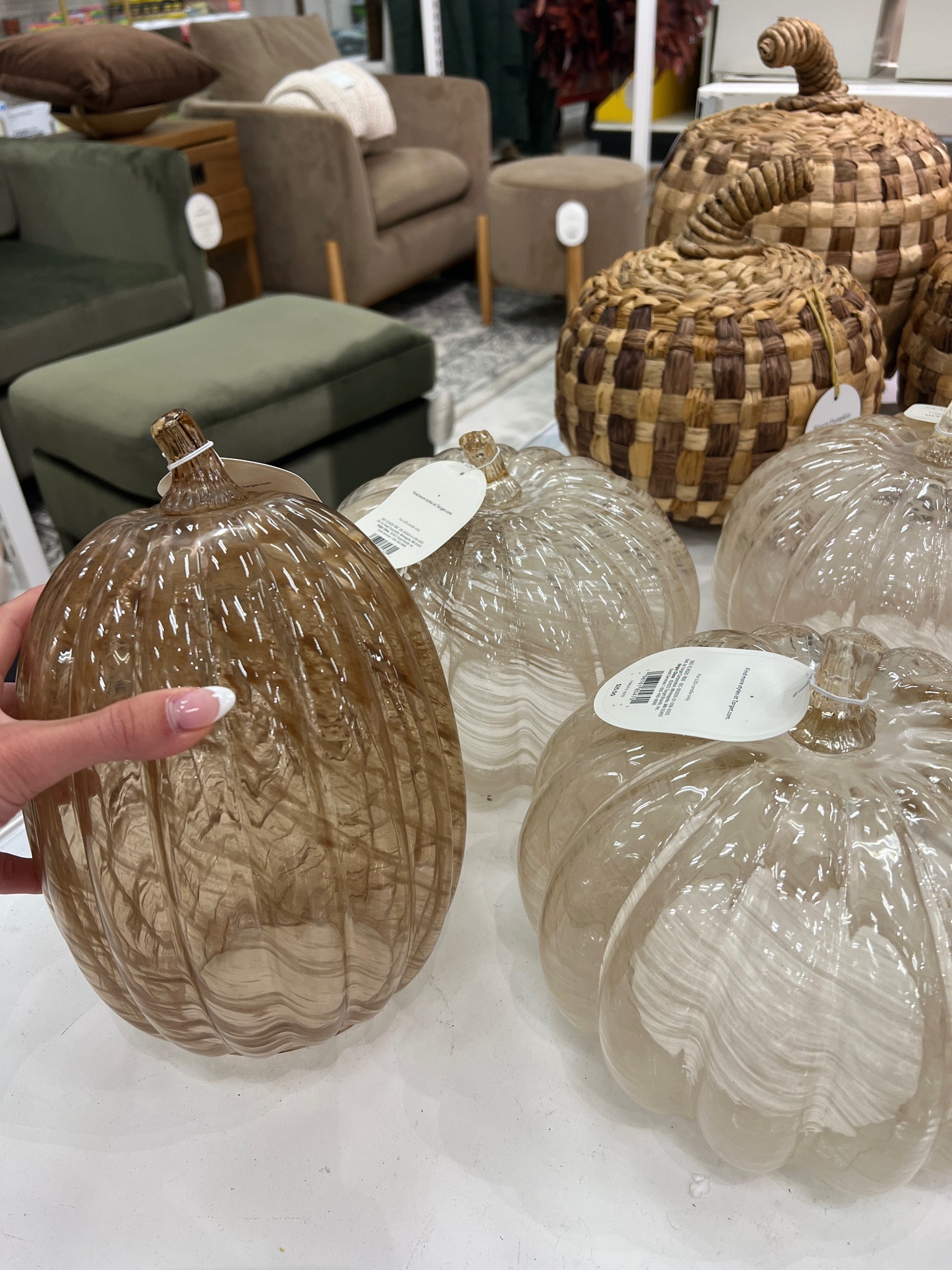 Glass pumpkins! #fall #decor #target #pumpkins #home 

#LTKhome #LTKunder50 #LTKSeasonal
