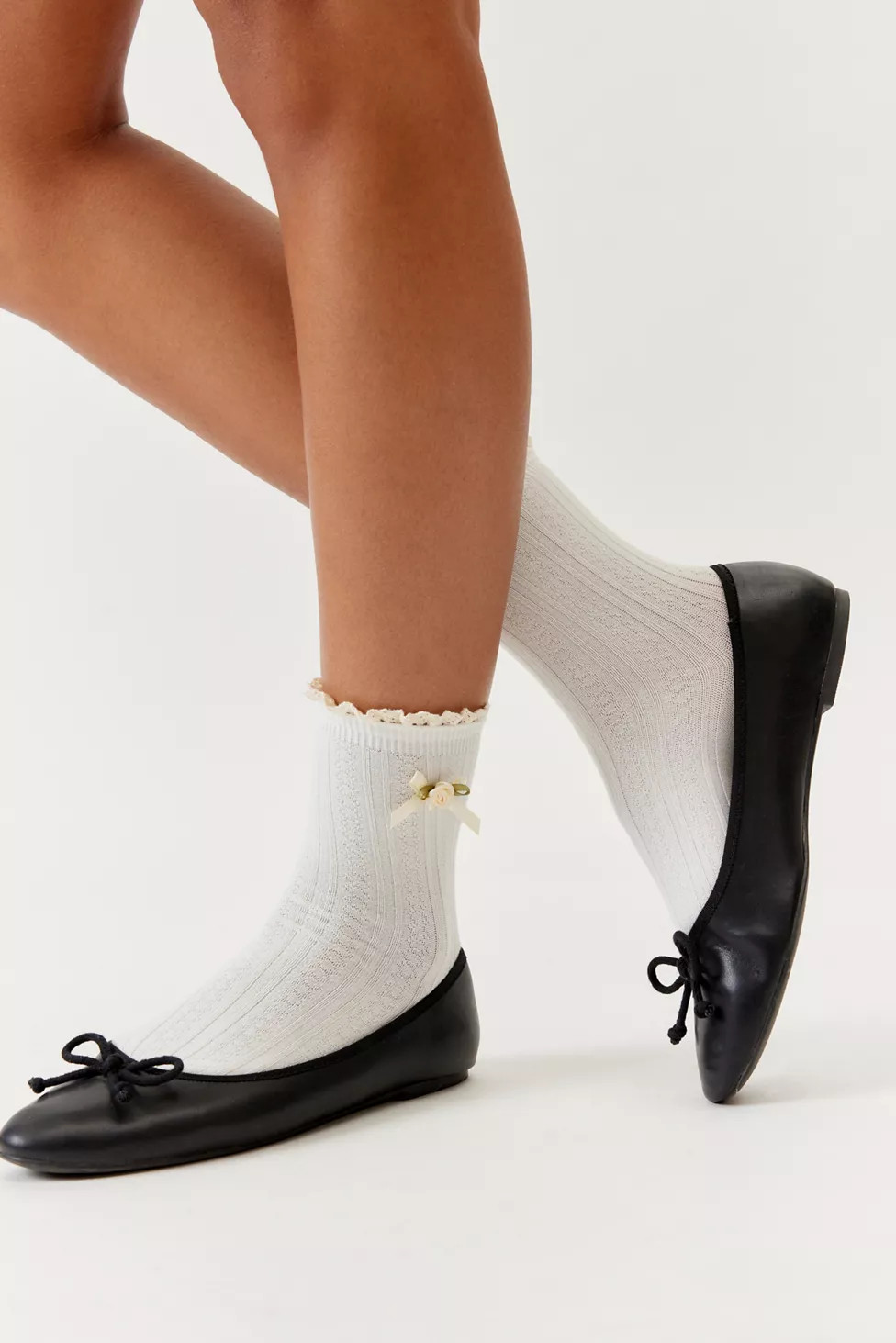 Rosette Pointelle Crew Sock | Urban Outfitters (US and RoW)