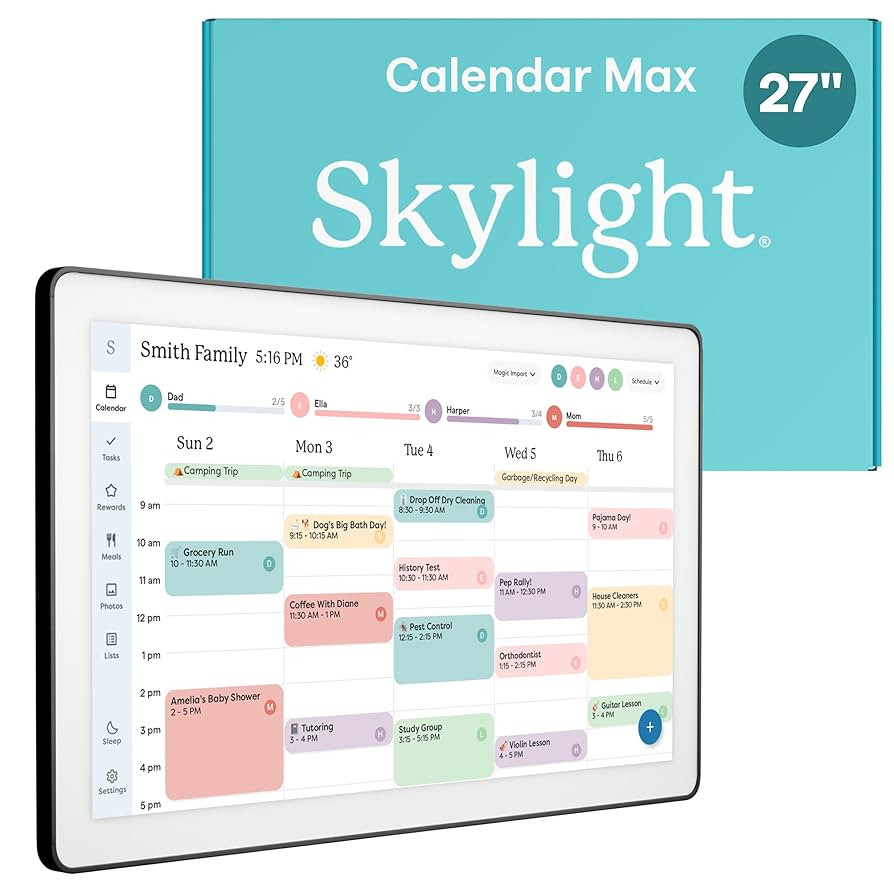 Skylight Calendar Max: 27-Inch Smart Digital Calendar & Chore Chart, Family Organizer with Intera... | Amazon (US)