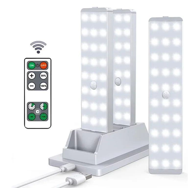 Under Cabinet Lights with Charging Station, 30LEDs Dimmer Rechargeable Motion Sensor Closet Light... | Walmart (US)