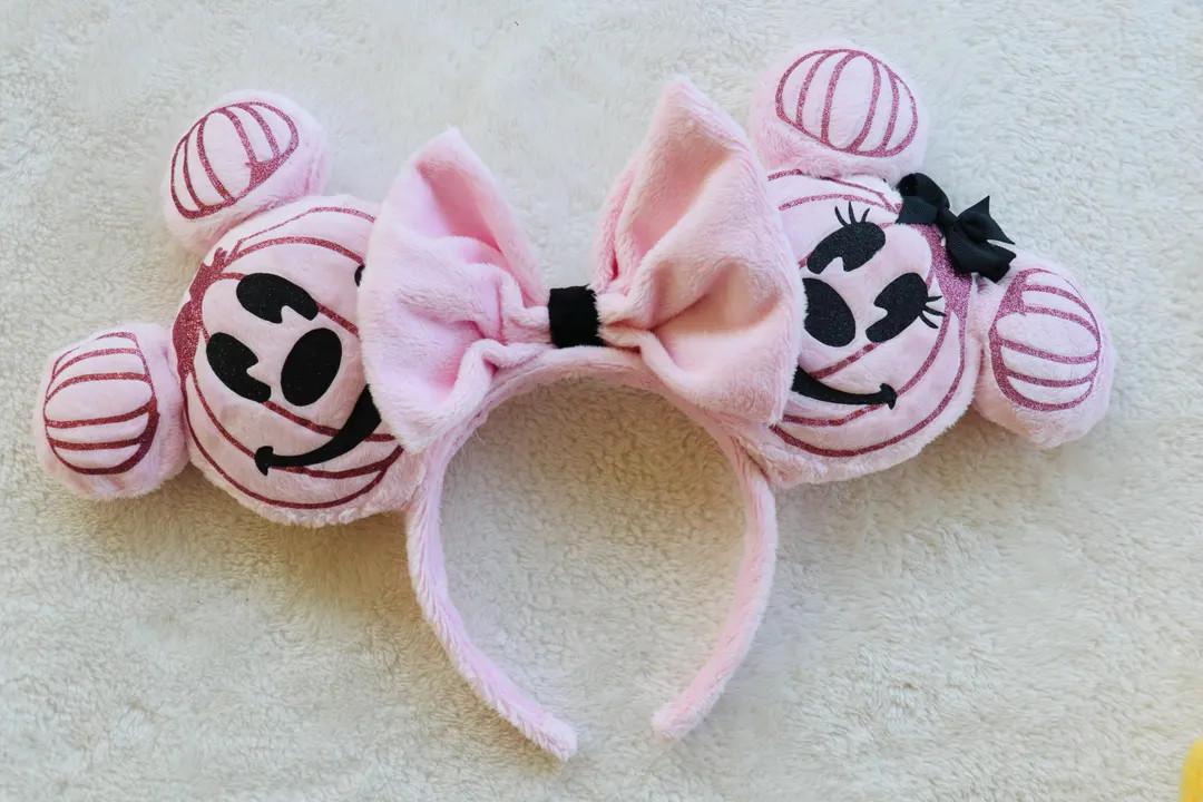 Pink Plush Pumpkin Minnie Mouse Ears | Etsy (US)