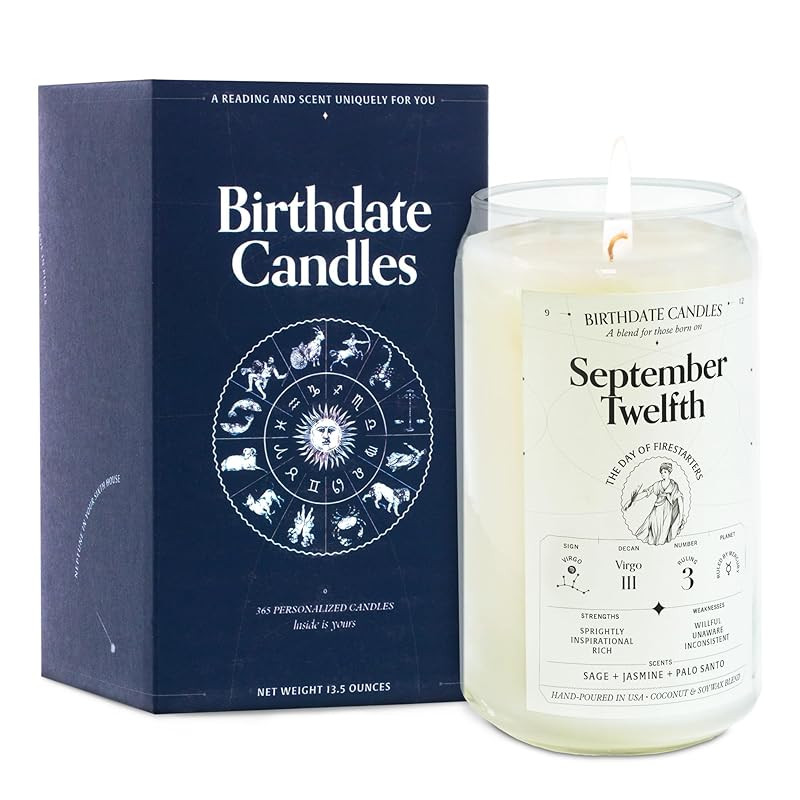 The Original Birthdate Candles, September 12 - Virgo Zodiac Scented Candles Birthday Gift - Sage,... | Amazon (US)
