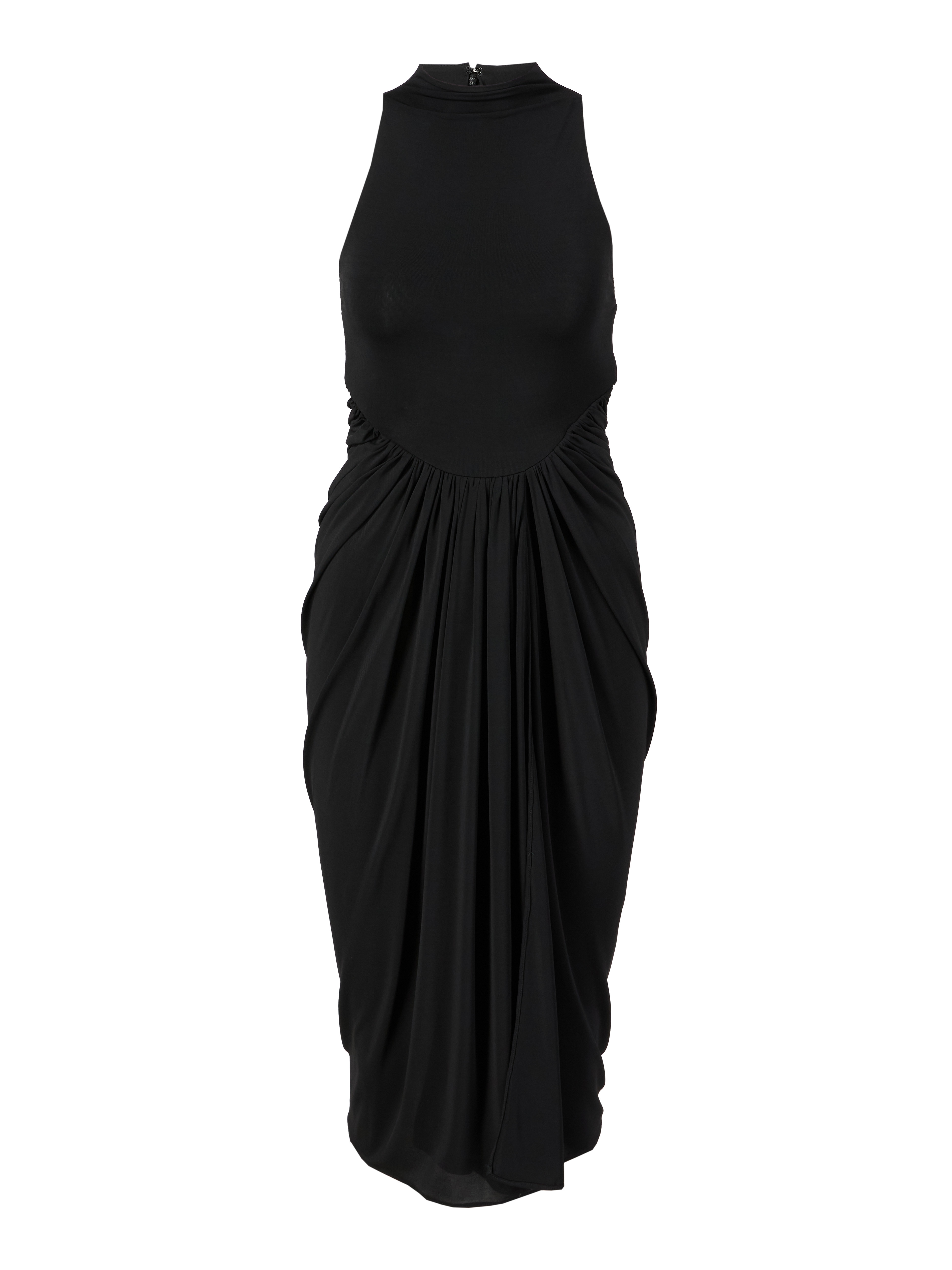 Kleid in drapierter Optik Schwarz | 34 | 2100006772791 | Unger-Fashion.com