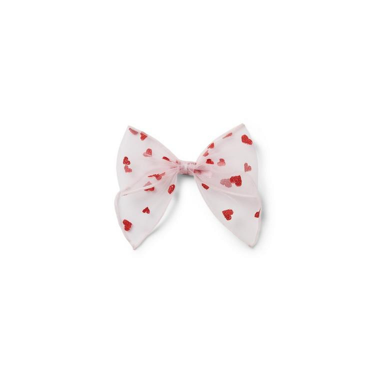 Glitter Heart Tulle Bow Barrette | Janie and Jack