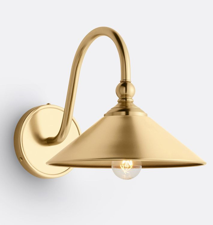 Theo Sconce, Brass Shades | Rejuvenation