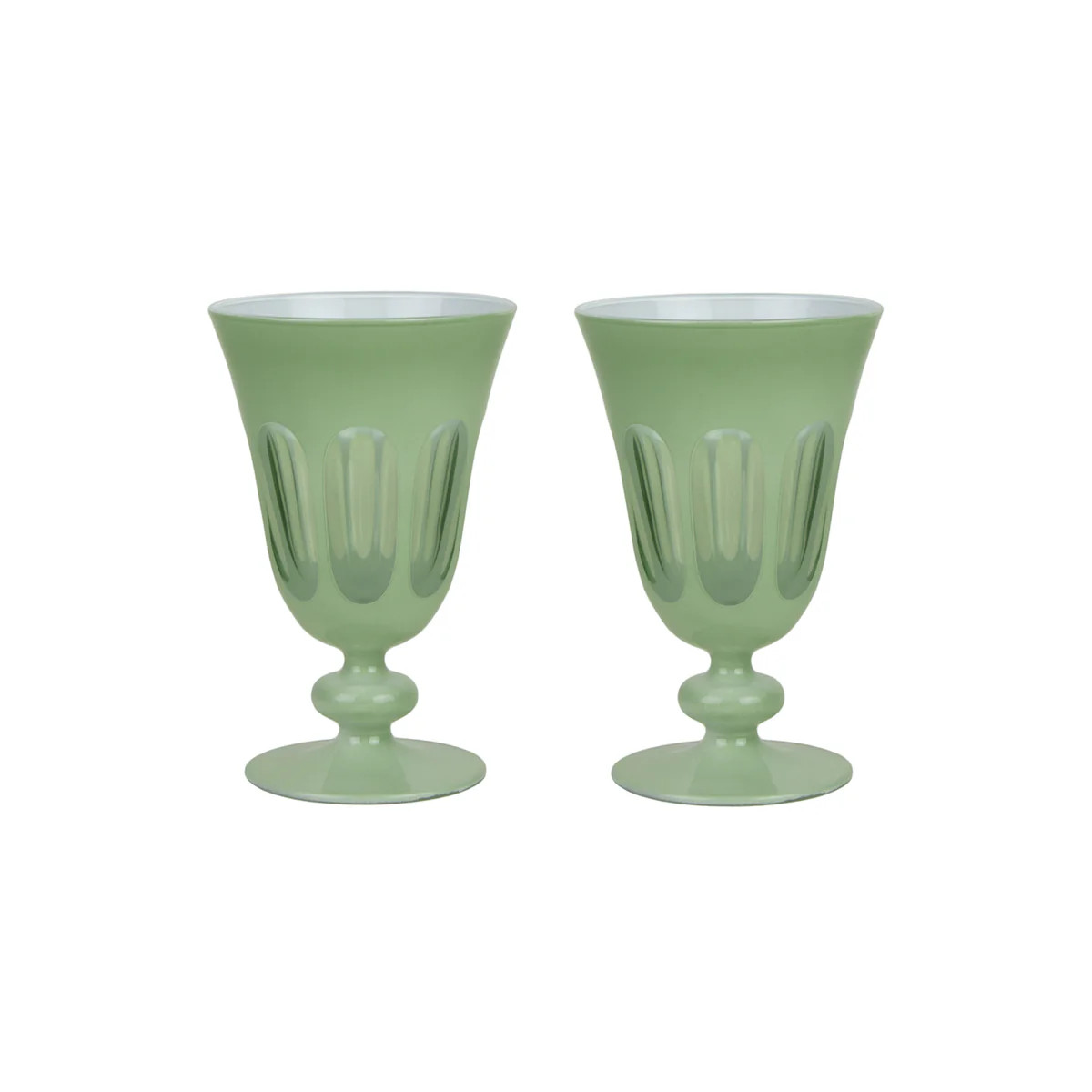 Rialto Tulip Glass Set, Sage | Hammett