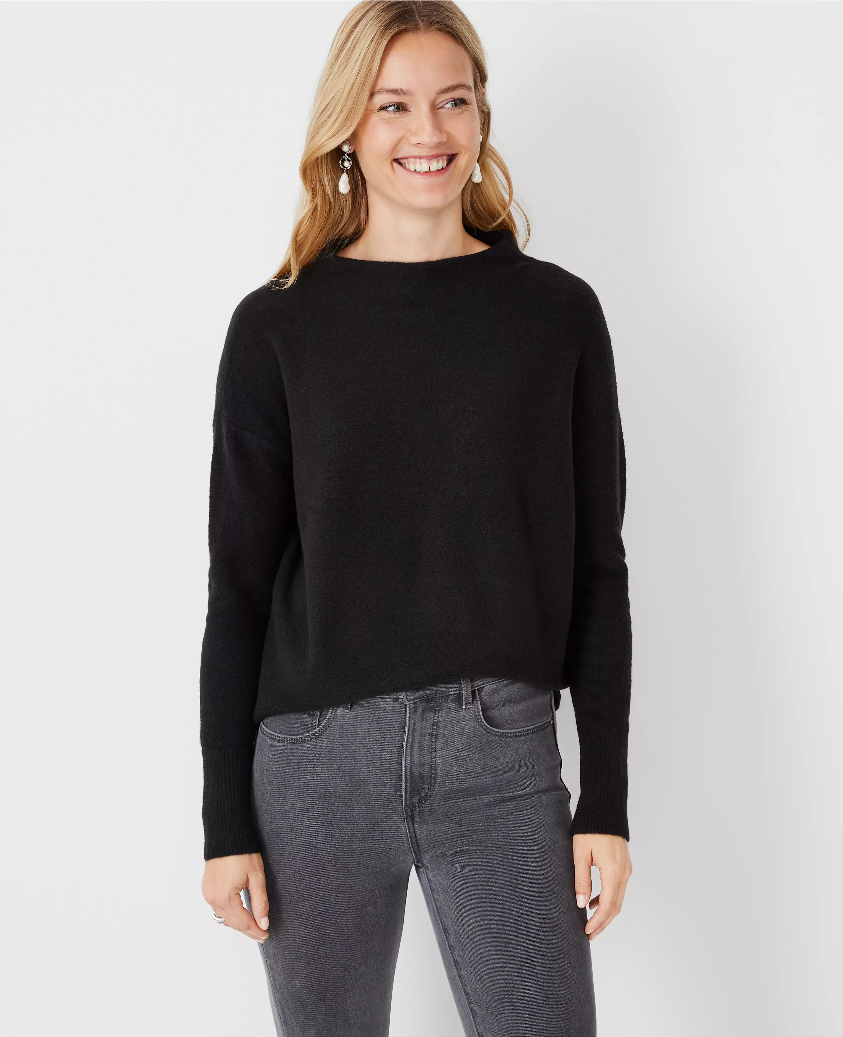 Funnel Neck Wedge Sweater | Ann Taylor (US)