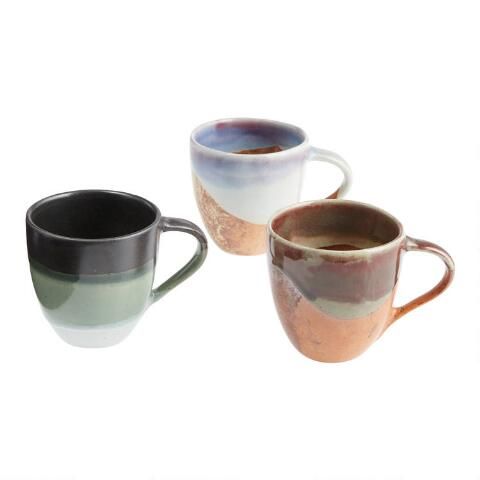 Organic Stoneware Mugs Set of 3 | World Market