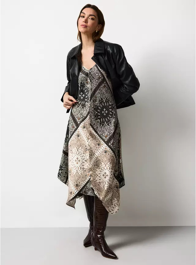 Mono Scarf Print Cami Dress 6 | Tu Clothing