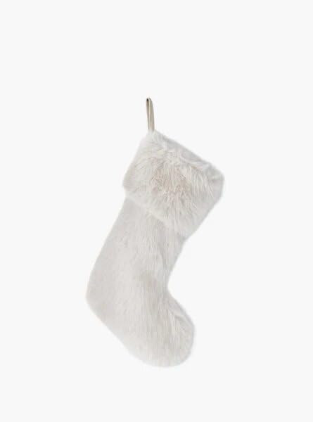 White Faux Fur Stocking | Amazon (US)