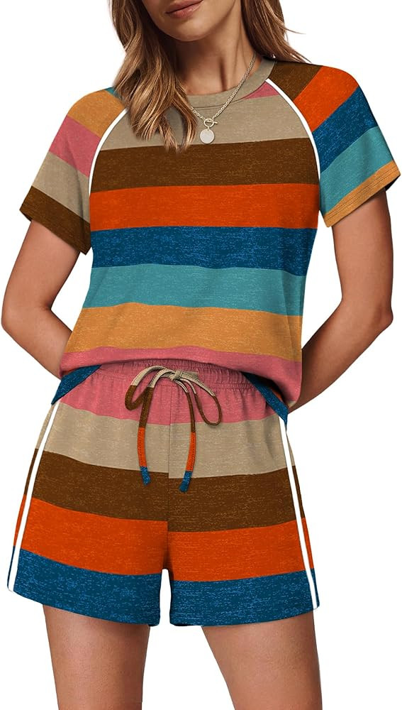 Sampeel 2 Piece Sets for Women Summer Lounge Matching Sets Airport Vacation Outfits Spring Fashio... | Amazon (US)