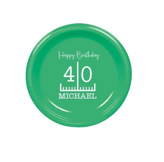 Birthday party plates 40th birthday party Football birthday | Etsy | Etsy (US)