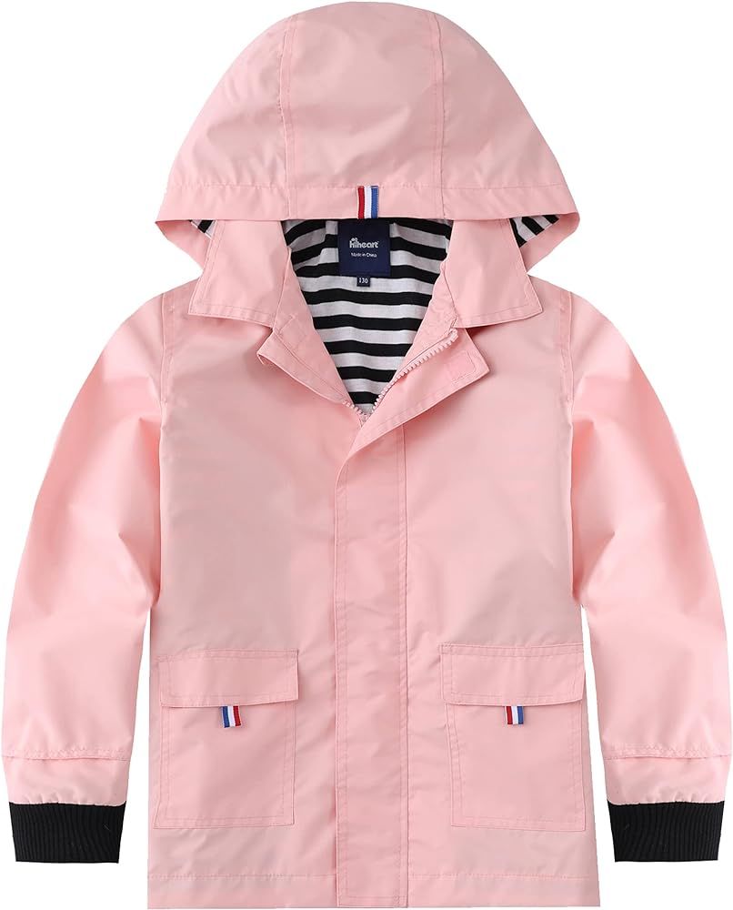 Hiheart Boys Girls Waterproof Hooded Jackets Cotton Lined Rain Jackets | Amazon (US)