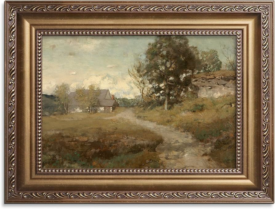 Pinetree Art Framed Canvas Wall Art for Living Room Decor, Vintage Landscape Painting Wall Art Pr... | Amazon (US)