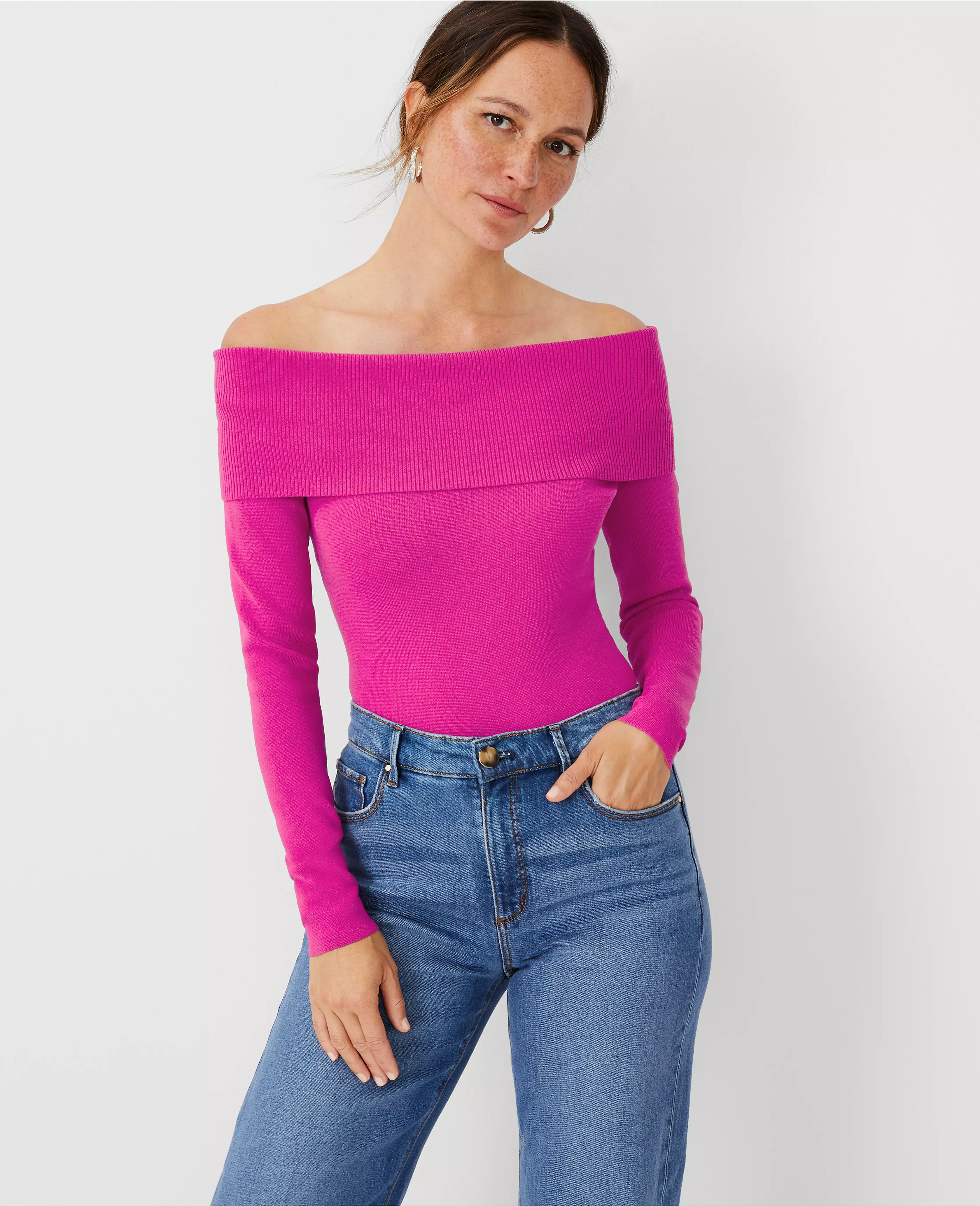 Off The Shoulder Sweater | Ann Taylor (US)