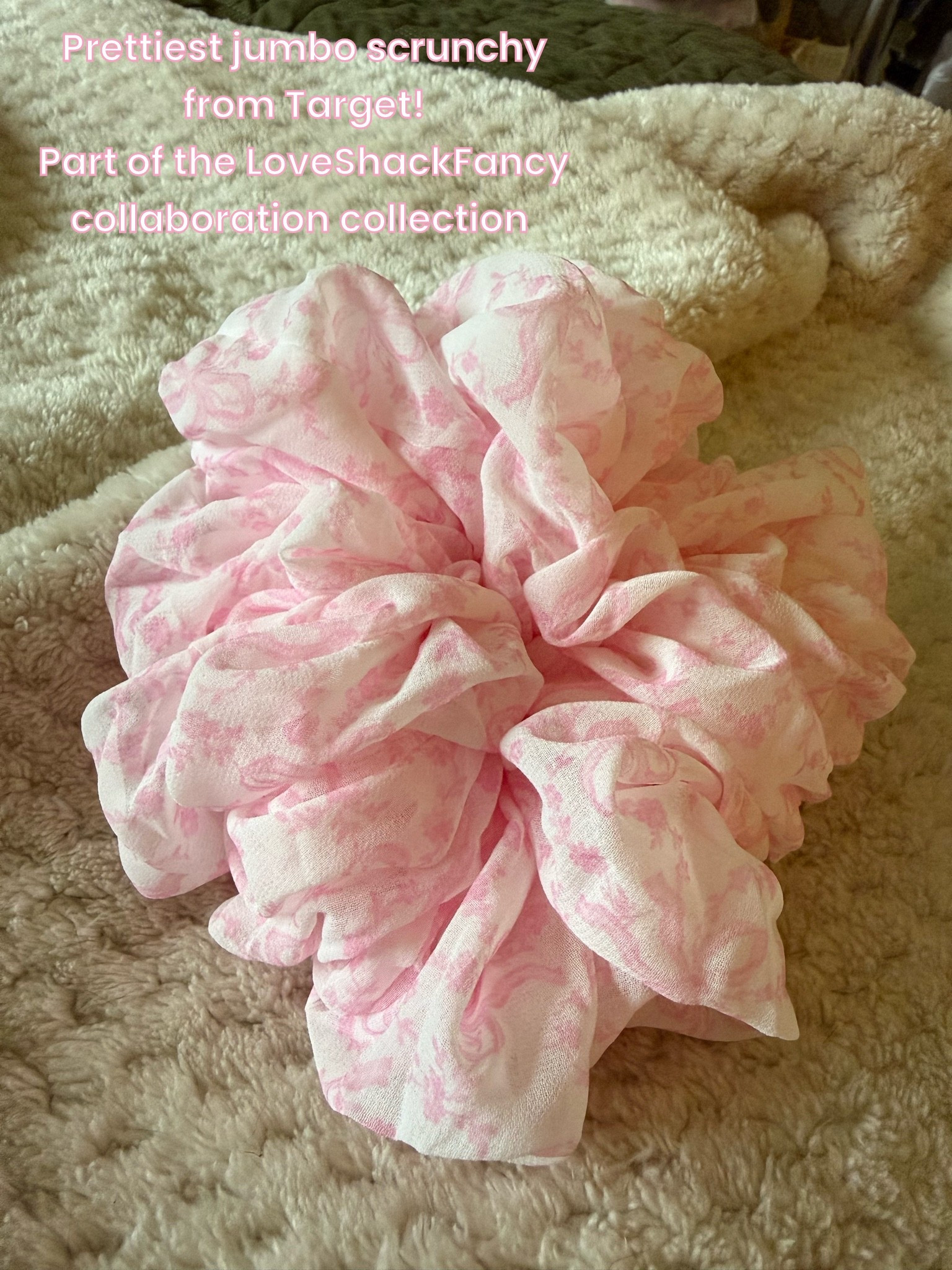 The prettiest jumbo scrunchy from Target! Part of the latest LoveShackFancy collaboration collection 🎀💕

#LTKSeasonal #LTKootd #LTKstorytime