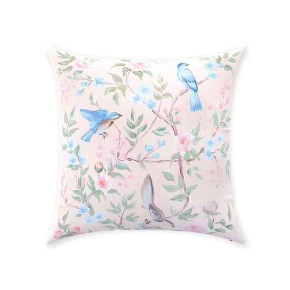 Blush Chinoiserie Throw Pillow | Etsy | Etsy (US)