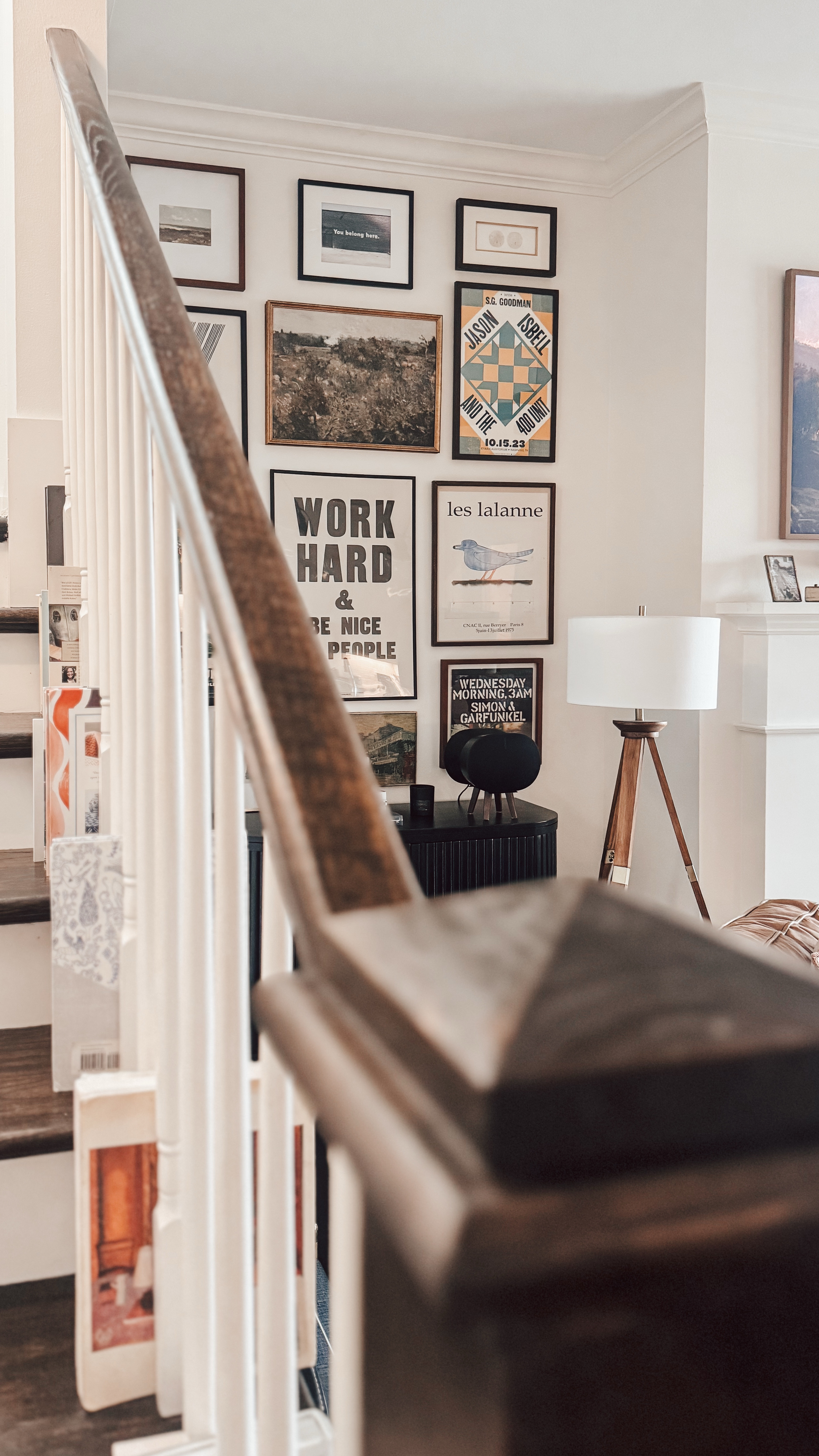 It’s been raining every day, but I love how moody the house gets when it’s gloomy outside.

I always get asked about my collage walls and where I collect from. I love of my posters are from concerts. But I’ll link what I can here.

Check out Hatch Show Print for some funky typography work.

#LTKHome