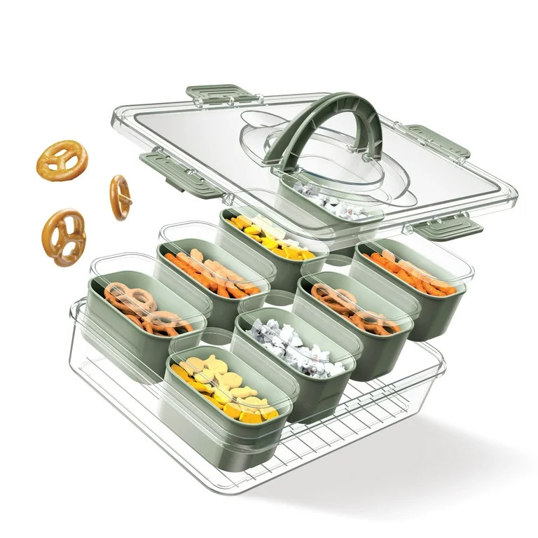 Cook With Color 8-Compartment Snackle Box, Charcuterie and Snack Container, Divided Serving Tray ... | Walmart (US)
