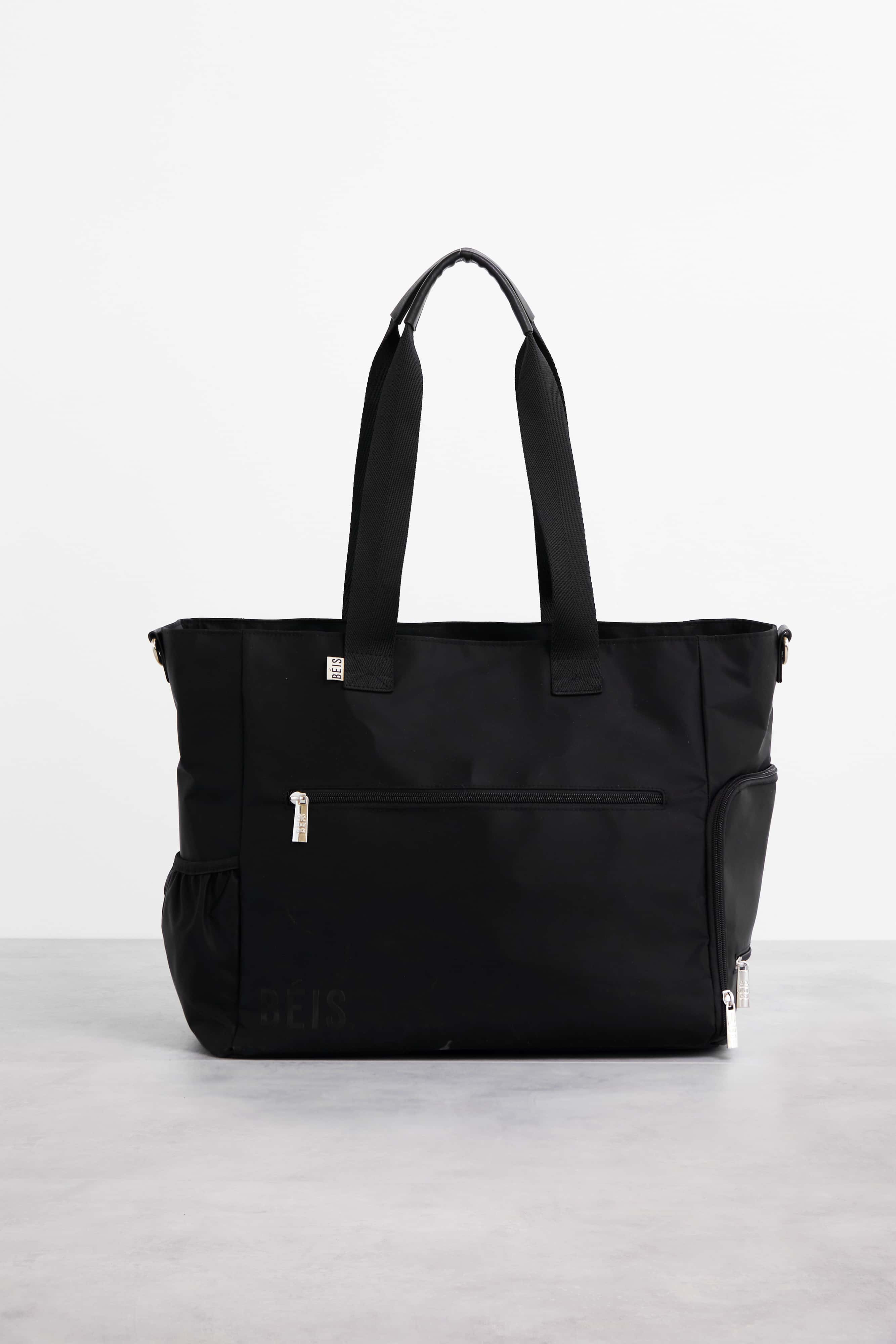 BÉIS 'The Pumping Bag' in Black - Tote Bag For Nursing & Breast Pump Gear | BÉIS Travel