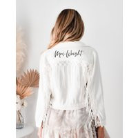 Personalized Fringe Jacket Bride Denim With Tassel Future Mrs Wedding Jean Bridal Shower Gift Ideas  | Etsy (US)
