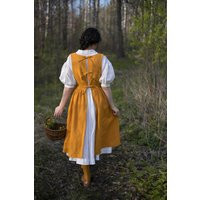 Jo Pinafore in Ochre, Linen Apron | Etsy (US)