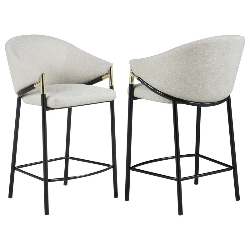 Farlow Upholstered Counter Stool with Metal Frame | Wayfair North America
