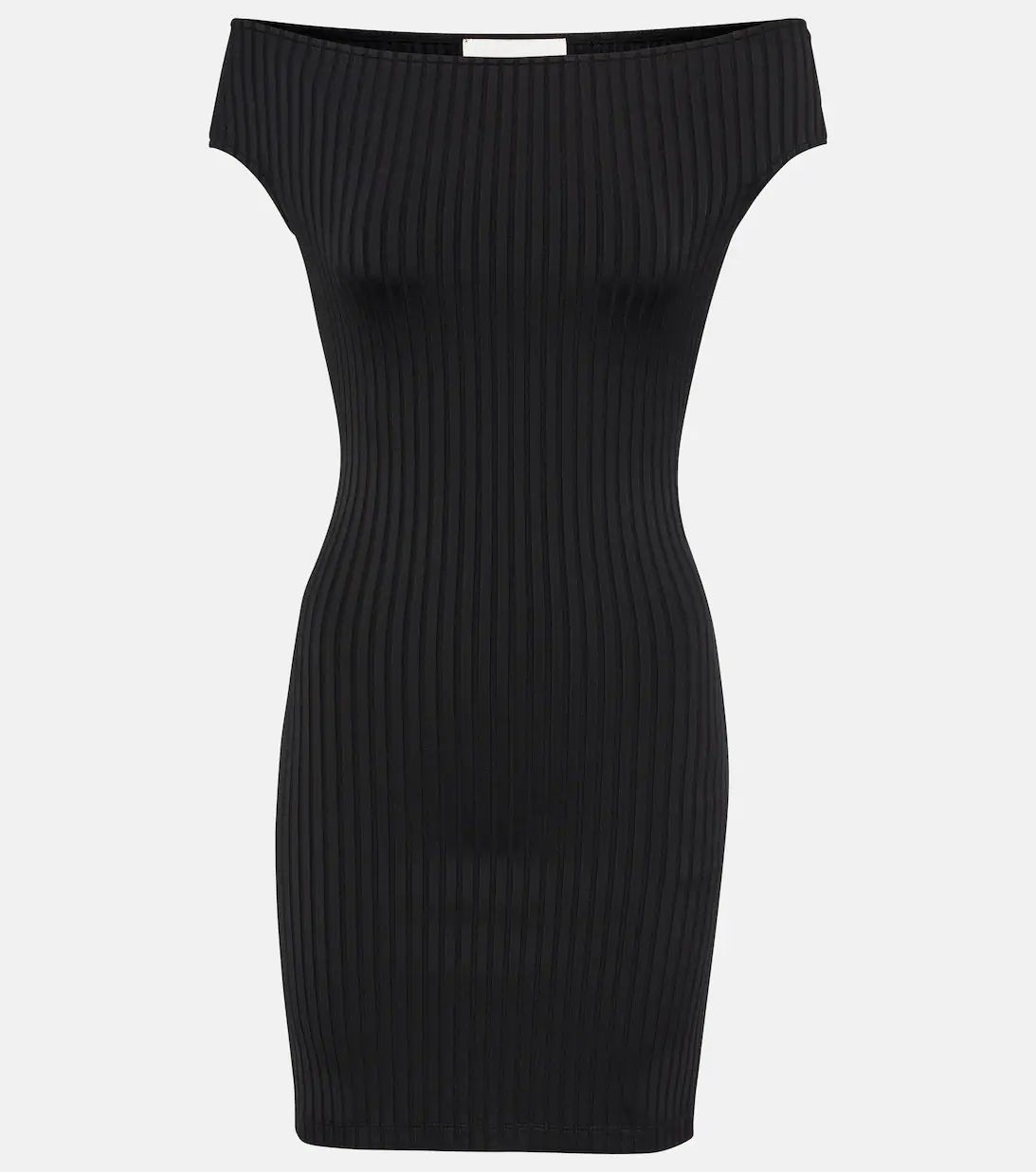 Ribbed-knit off-the-shoulder minidress | Mytheresa (UK)