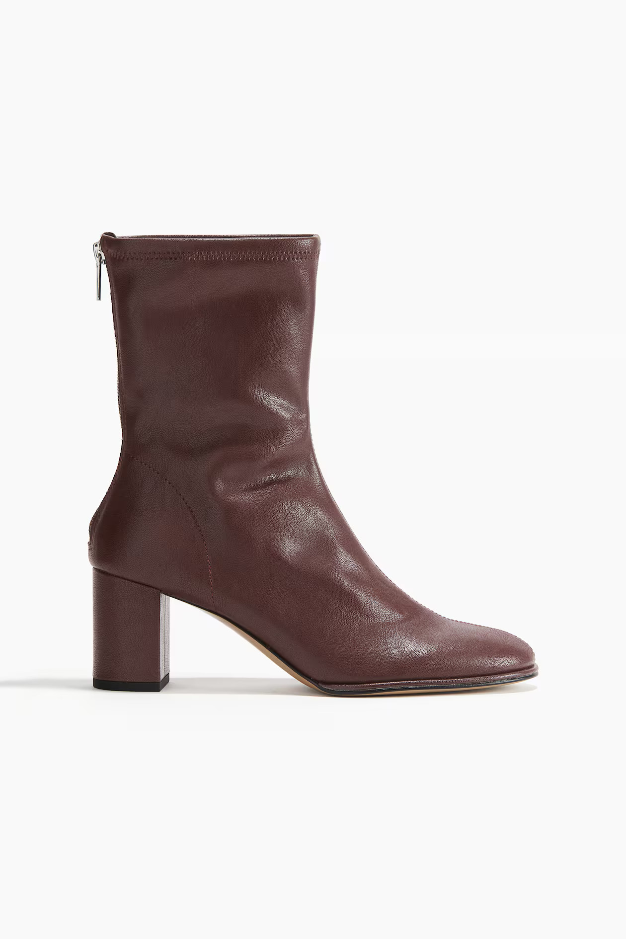 Ankle-high sock boots - Burgundy - Ladies | H&M GB | H&M (UK, MY, IN, SG, PH, TW, HK)