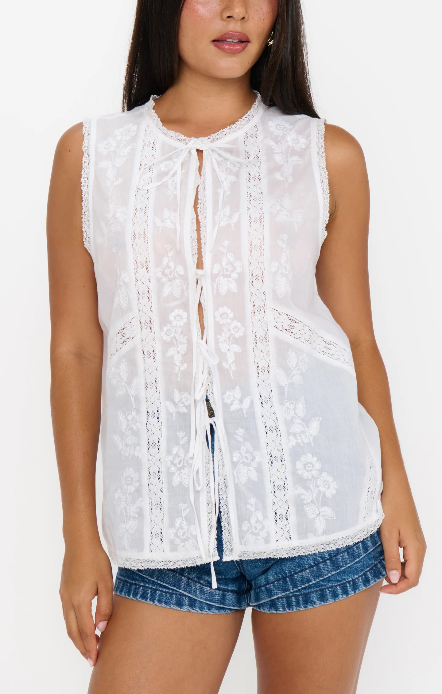 Camden Blouse ~ Cream Voile Trim | Show Me Your Mumu