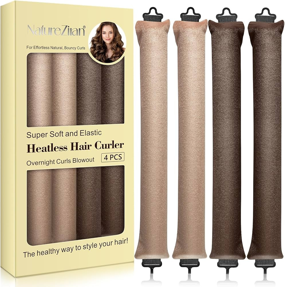 Satin Heatless Hair Curlers Curling - Overnight Blowout Curls Rods for hair - Flexi Rods for Heat... | Amazon (US)