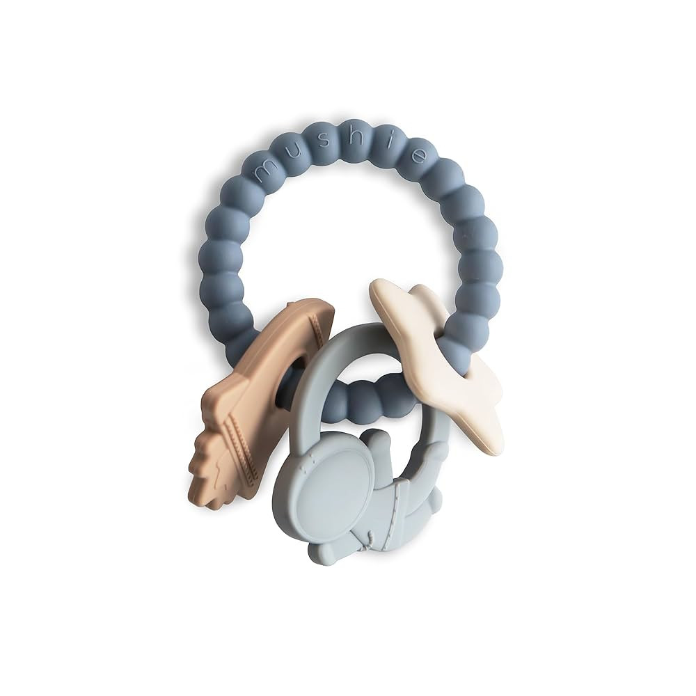 mushie Silicone Space Teething Ring Toy | Amazon (US)