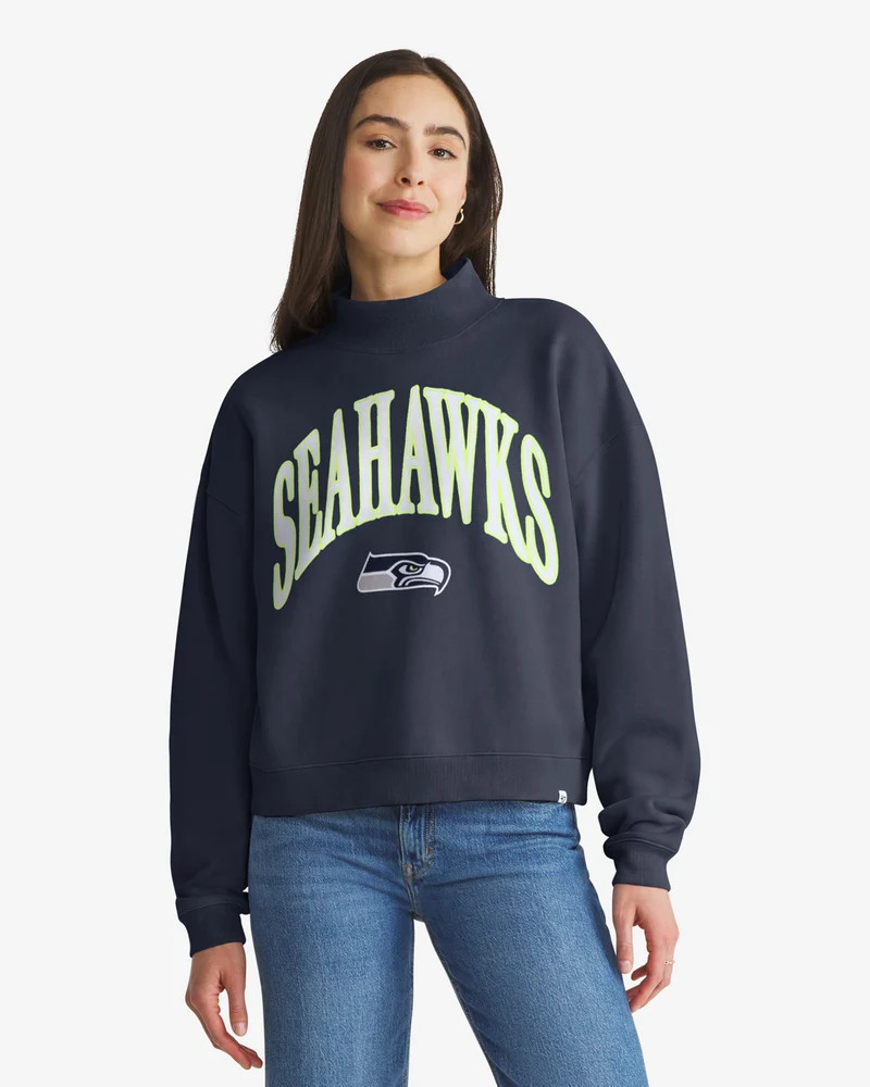 SEATTLE SEAHAWKS VANTAGE '47 WOMEN'S MOCK NECK PULLOVER - Fall navy | '47Brand