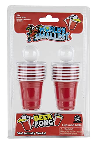 Worlds Smallest Beer Pong, Red, Miniature | Amazon (US)