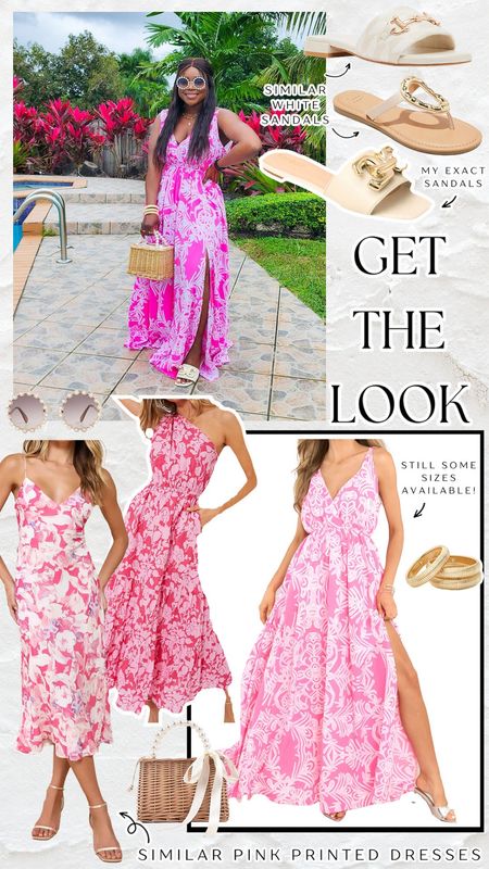 Get the look - the prettiest pink printed maxi dress for summer!

#summerstyle

Pink floral maxi dress. Pearl embellished aviator sunglasses. Chic white sandals. Classy summer style. Mother’s Day outfit idea  

#LTKSeasonal #LTKfindsunder100 #LTKstyletip