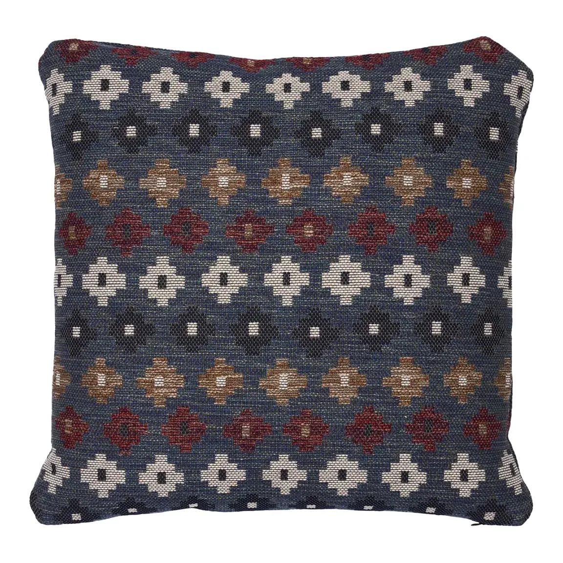 Schumacher Ayumi Performance 20" Pillow in Denim | Chairish