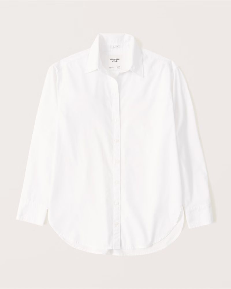 90s Oversized Button-Up Shirt | Abercrombie & Fitch (US)