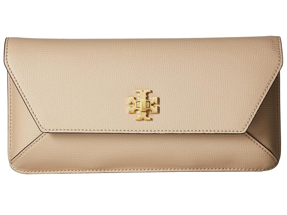 Tory Burch Kira Envelope Clutch (Perfect Sand) Clutch Handbags | Zappos