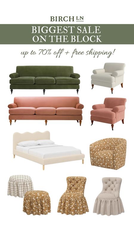 NOW LIVE! Birch Lane’s Biggest Sale on the Block with deals up to 70% off! I love all the upholstery options! @birchlane #BirchLanePartner #MyBirchLane 