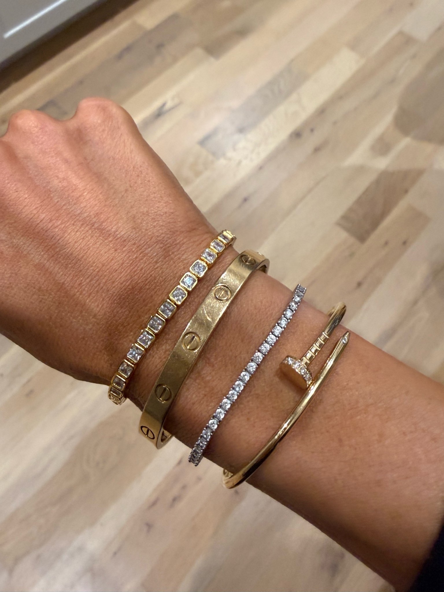Tennis bracelets that look real! I even shower with them
