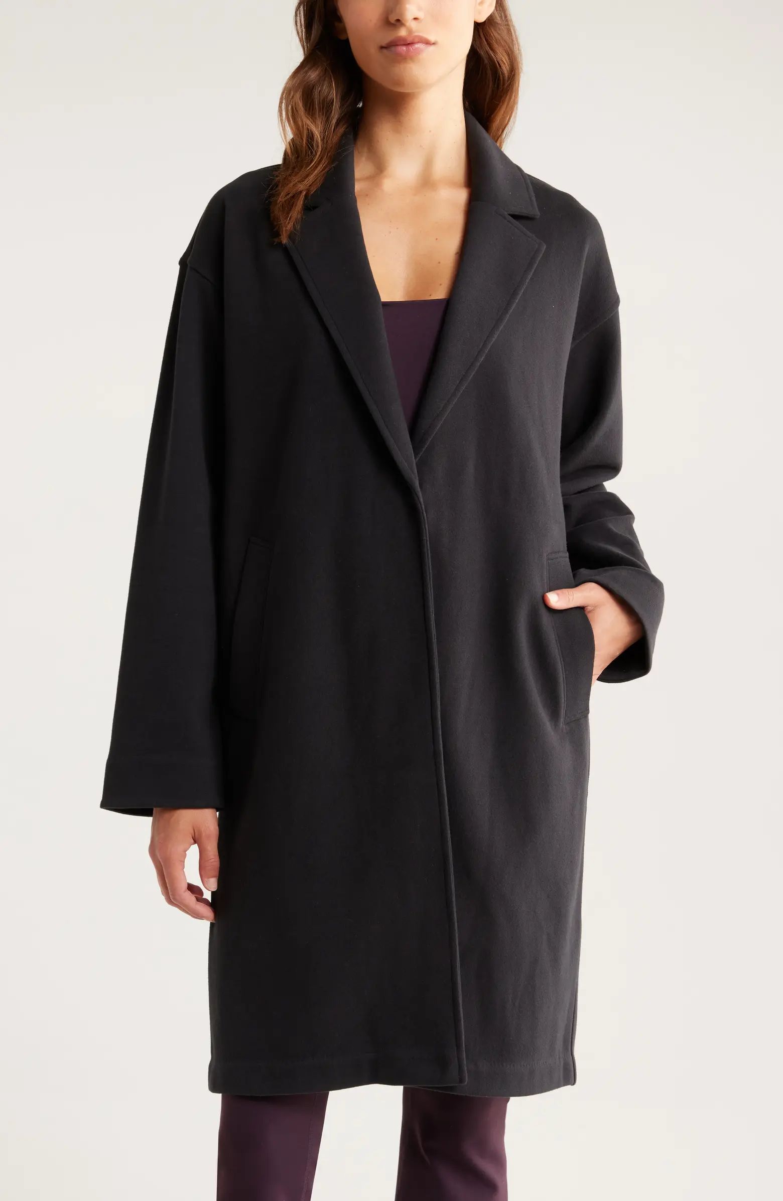 Zella Cloud Fleece Longline Blazer | Nordstrom | Nordstrom