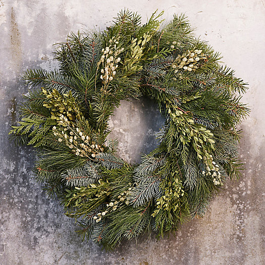 Fresh Noble Fir + Boxwood Wreath | Terrain