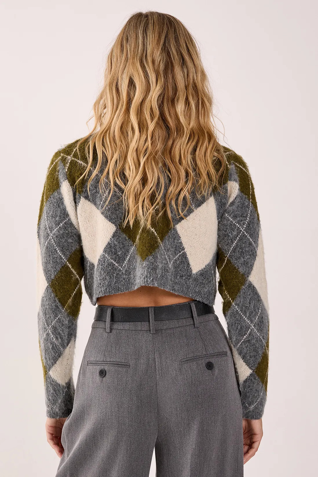 Jumpers & Cardigans | Brushed Argyle Cropped Cardigan | NastyGal | NastyGal UK