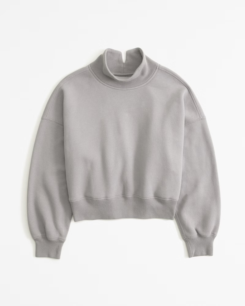 Women's Essential Sunday Mock Crew | Women's Tops | Abercrombie.com | Abercrombie & Fitch (US)