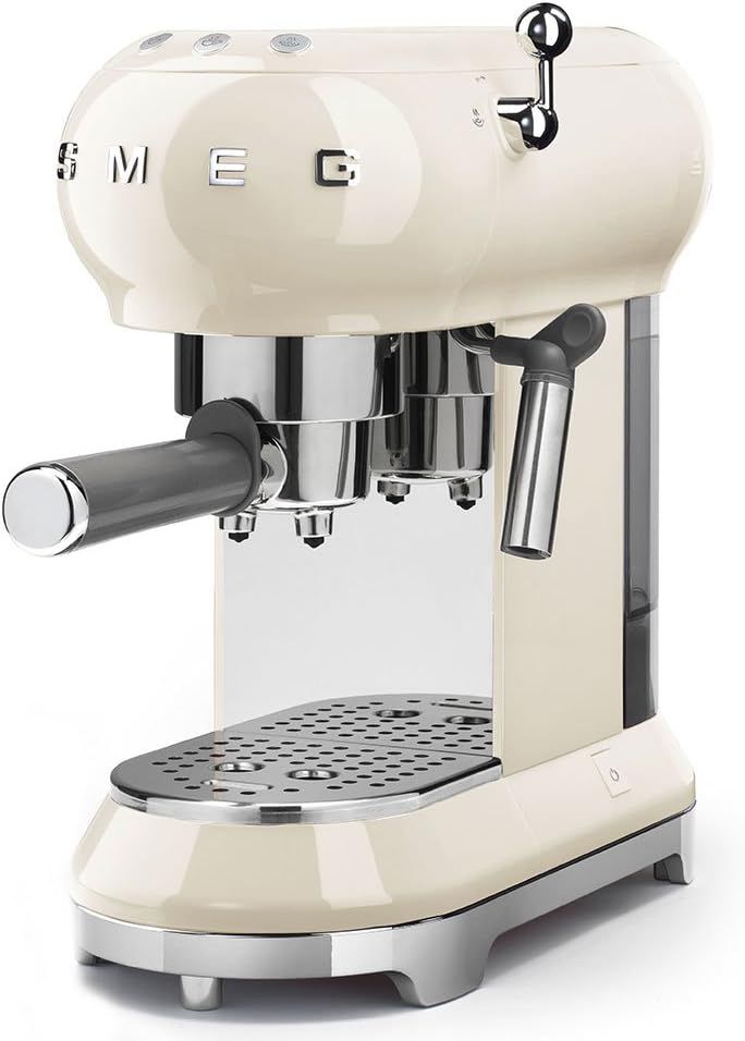 Smeg ECF01CRUS Espresso Coffee Machine, Cream, One Size | Amazon (US)